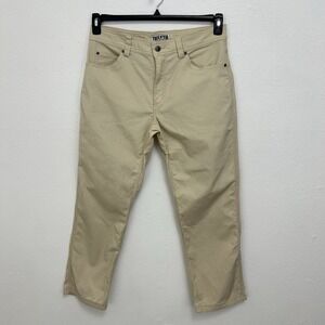 Duluth Trading Pants 34x30 (33X29) Beige Flex Fire Hose Canvas Straight Leg Mens